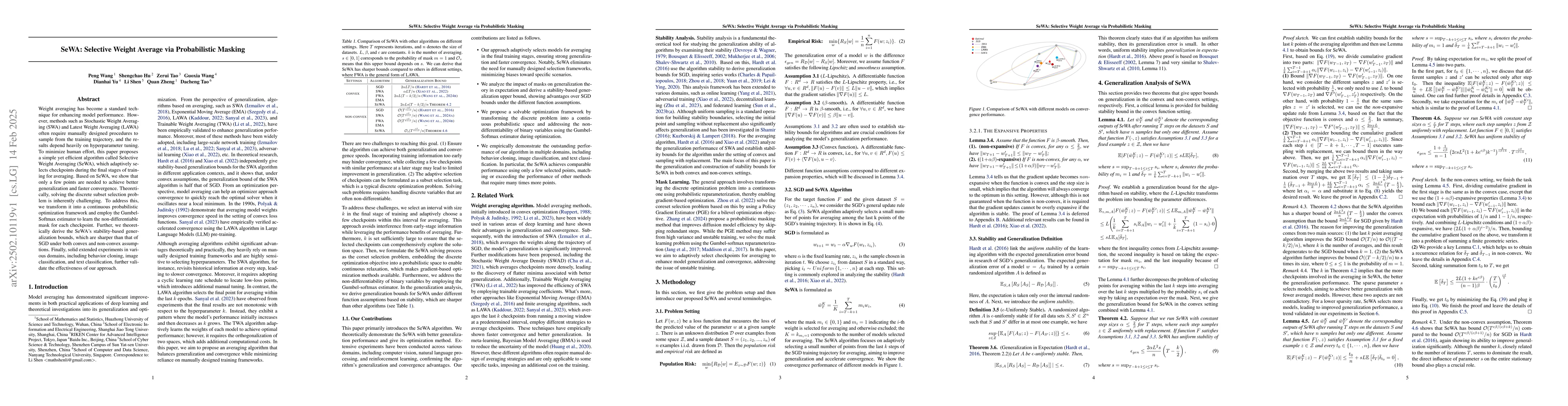 Thumbnail for SeWA: Selective Weight Average via Probabilistic Masking