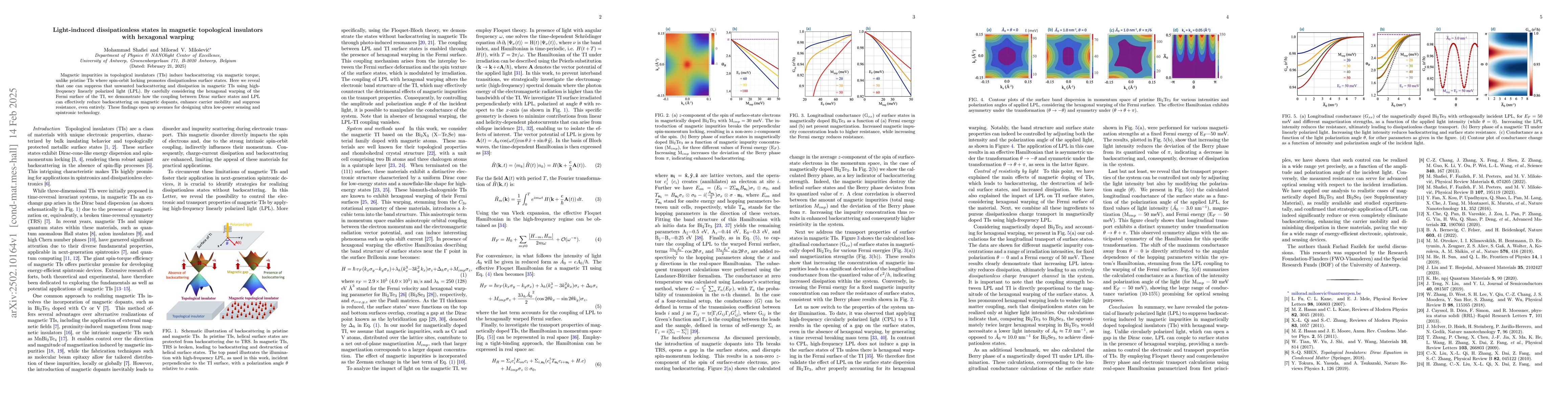 Thumbnail for Light-induced dissipationless states in magnetic topological insulators
  with hexagonal warping