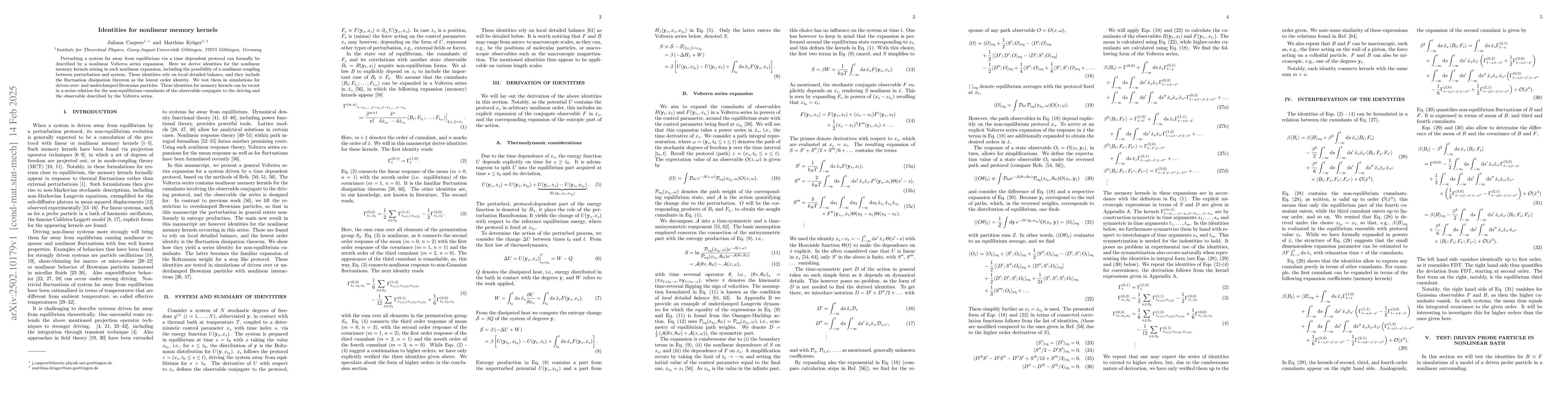 Thumbnail for Identities for nonlinear memory kernels
