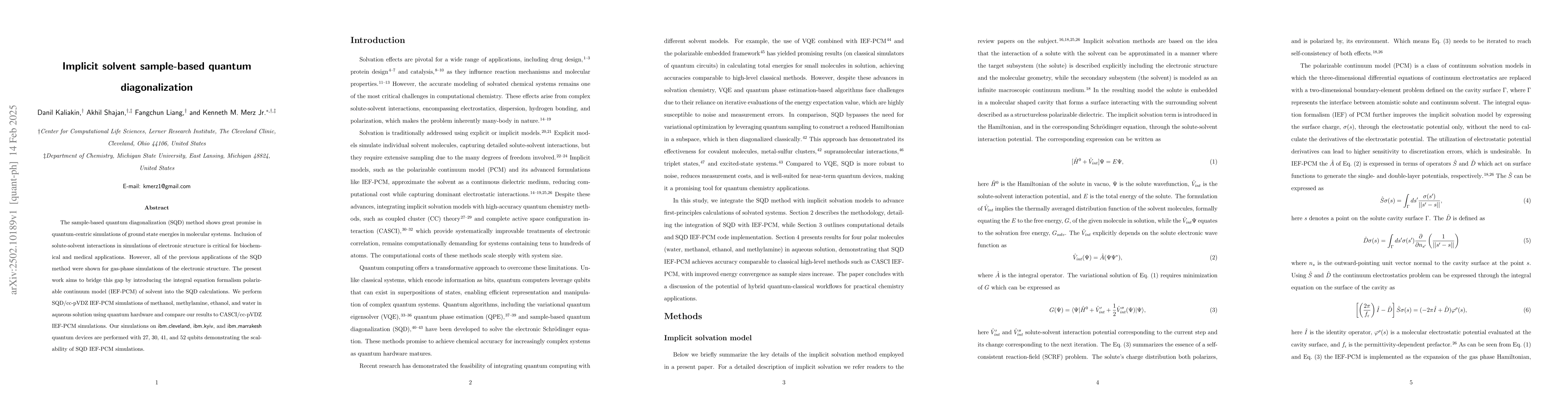 Thumbnail for Implicit solvent sample-based quantum diagonalization