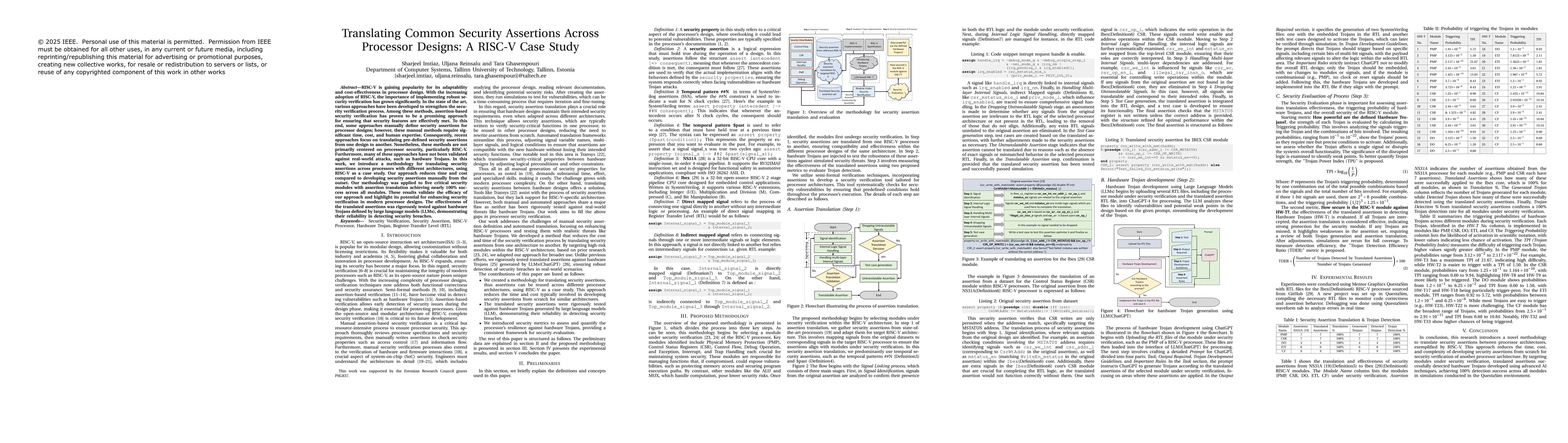 Thumbnail for Translating Common Security Assertions Across Processor Designs: A
  RISC-V Case Study