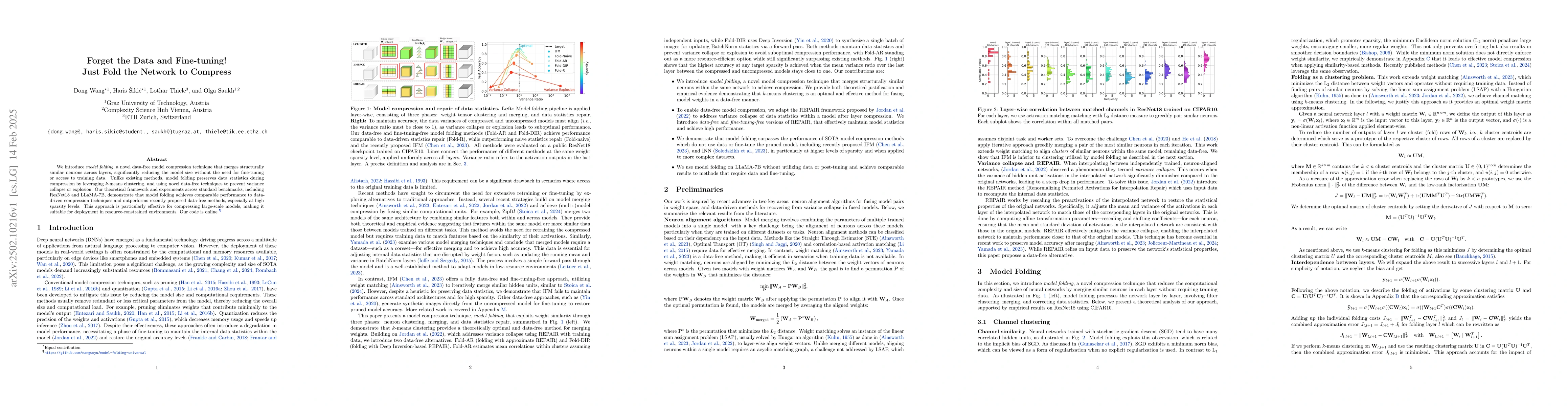 Thumbnail for Forget the Data and Fine-Tuning! Just Fold the Network to Compress