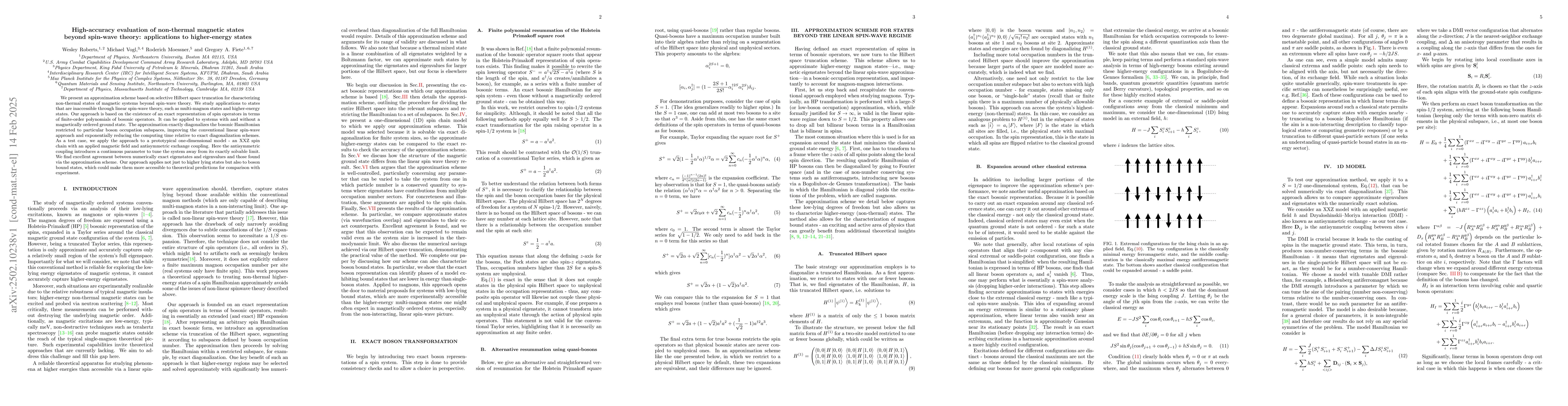 Thumbnail for High-accuracy evaluation of non-thermal magnetic states beyond spin-wave
  theory: applications to higher-energy states
