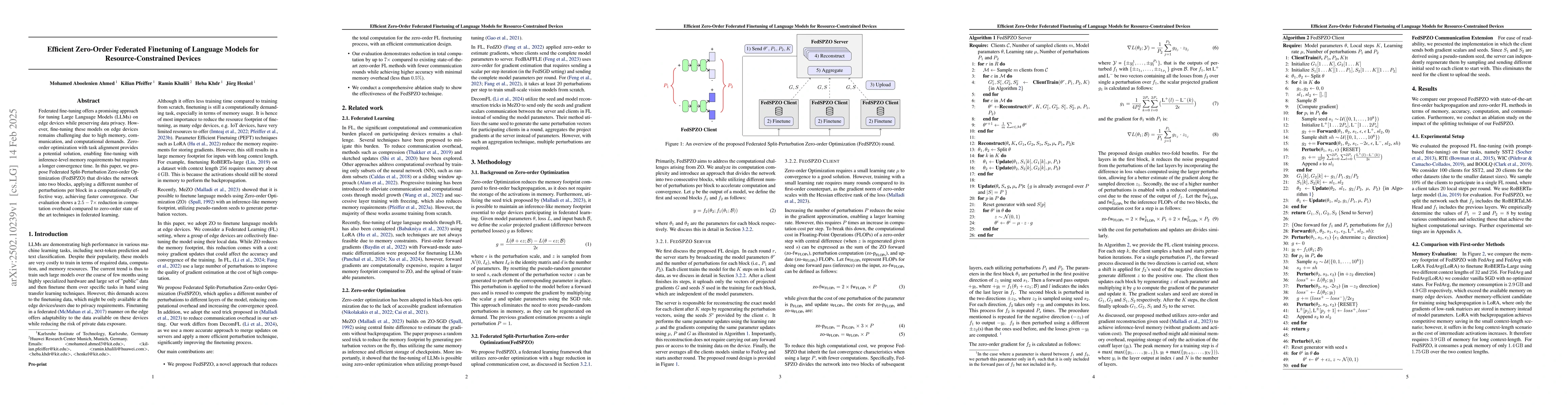 Thumbnail for Efficient Zero-Order Federated Finetuning of Language Models for
  Resource-Constrained Devices