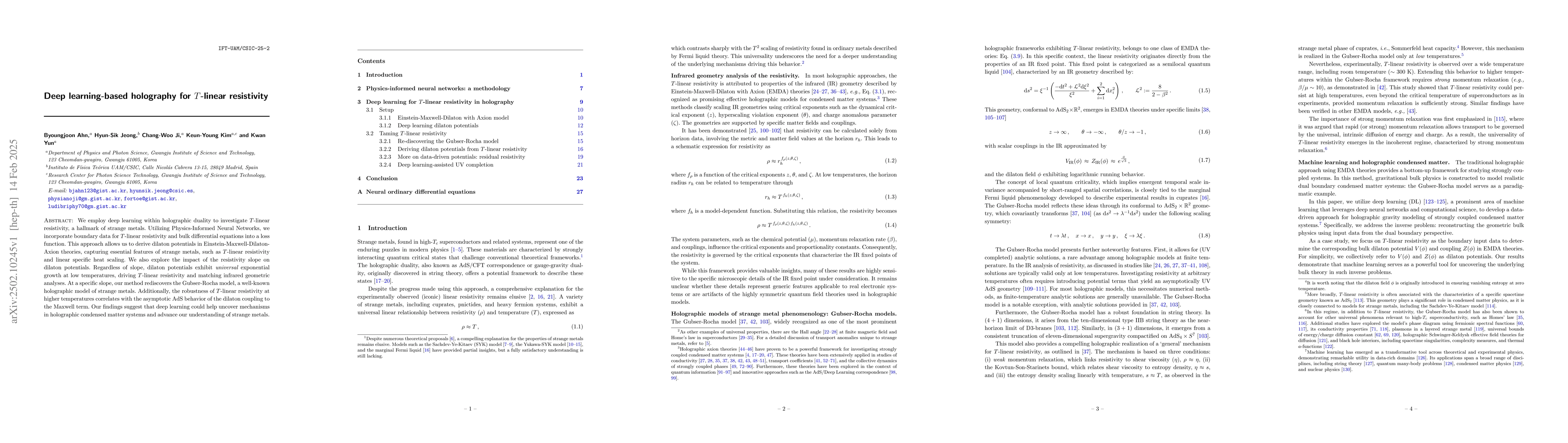 Thumbnail for Deep learning-based holography for T-linear resistivity