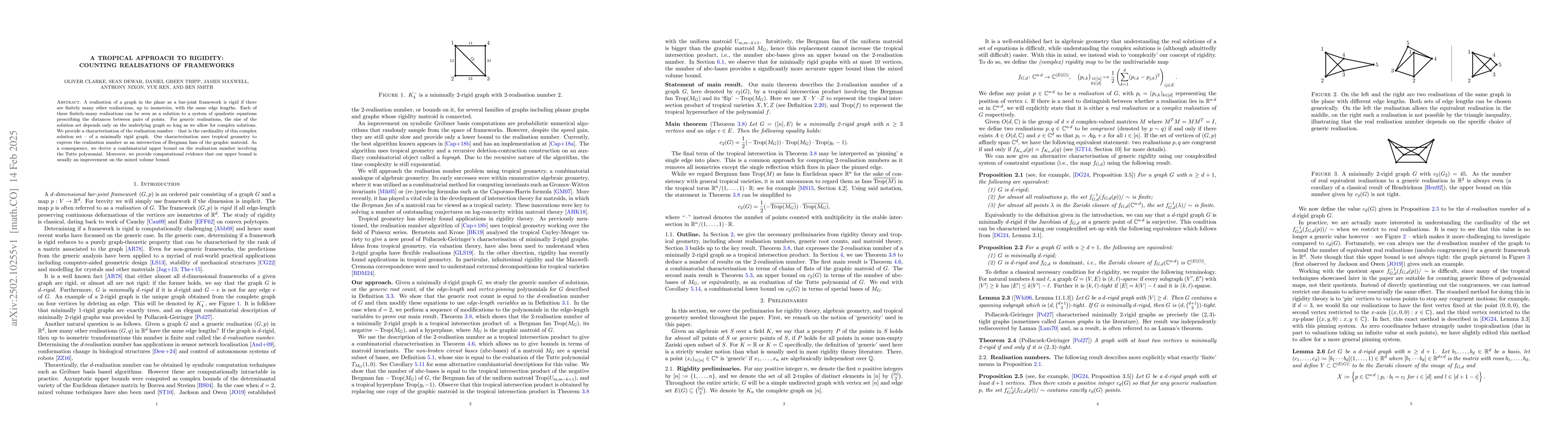 Thumbnail for A tropical approach to rigidity: counting realisations of frameworks