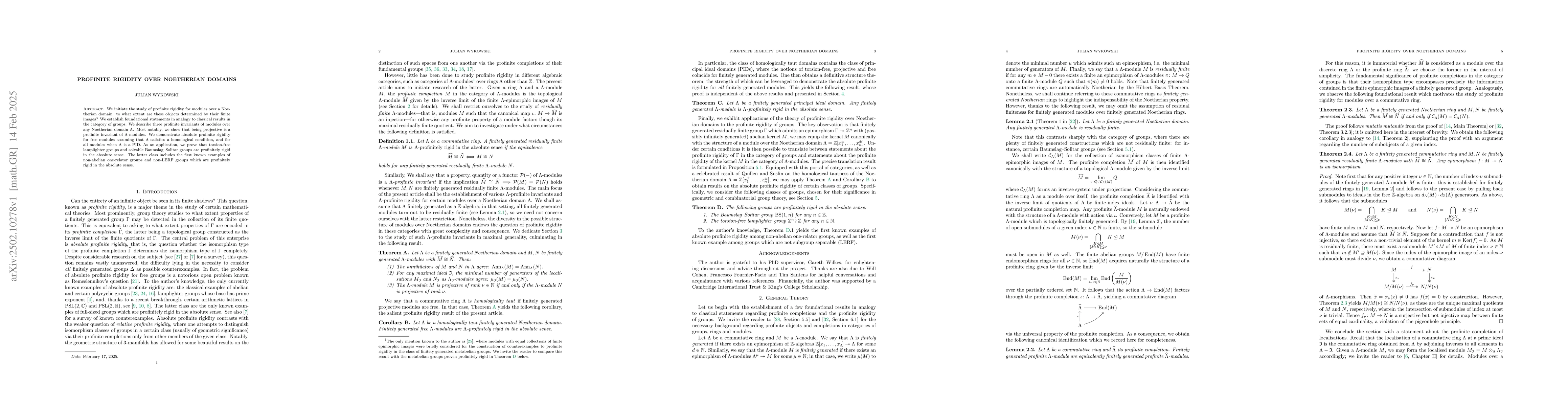 Thumbnail for Profinite Rigidity over Noetherian Domains