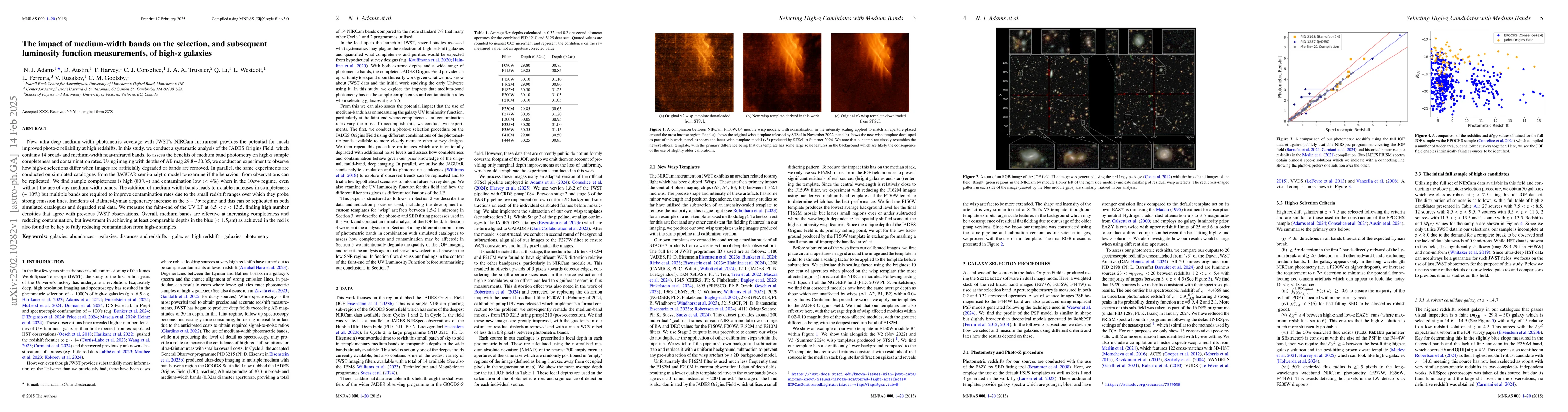 Thumbnail for The impact of medium-width bands on the selection, and subsequent
  luminosity function measurements, of high-z galaxies