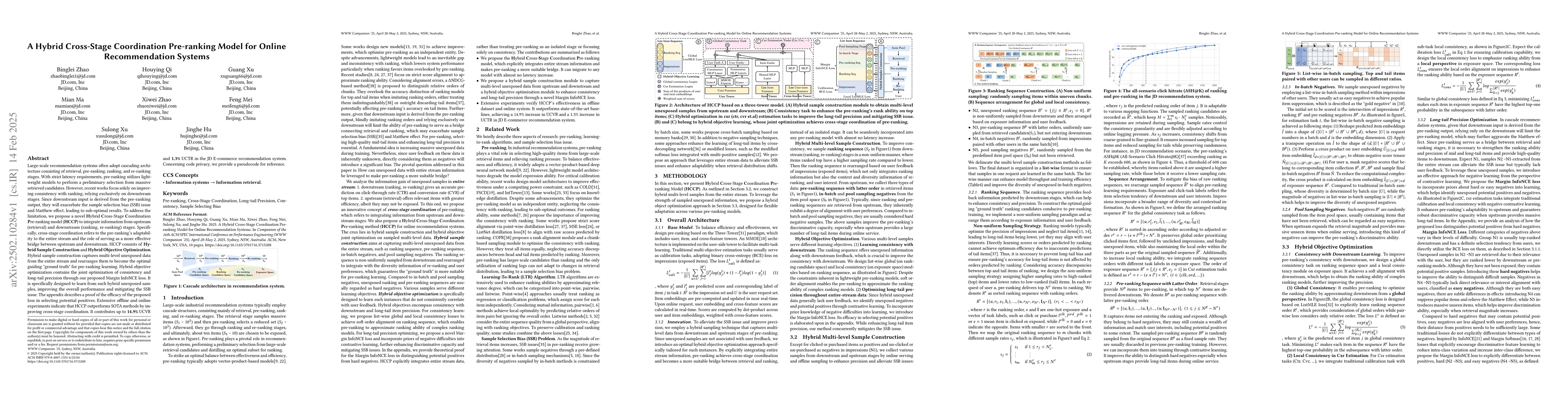 Thumbnail for A Hybrid Cross-Stage Coordination Pre-ranking Model for Online
  Recommendation Systems