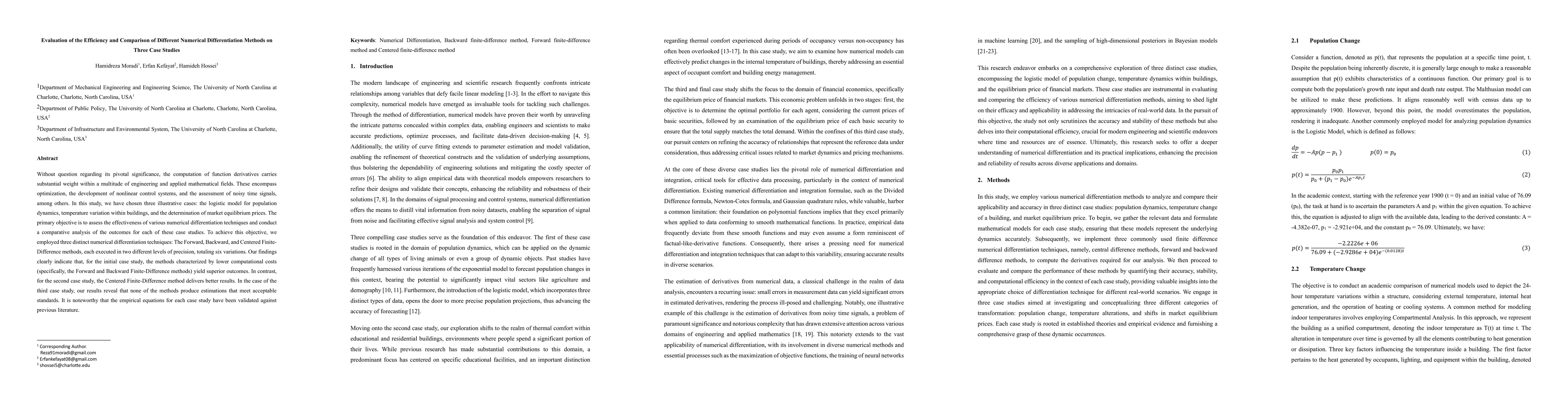 Thumbnail for Evaluation of the Efficiency and Comparison of Different Numerical
  Differentiation Methods on Three Case Studies