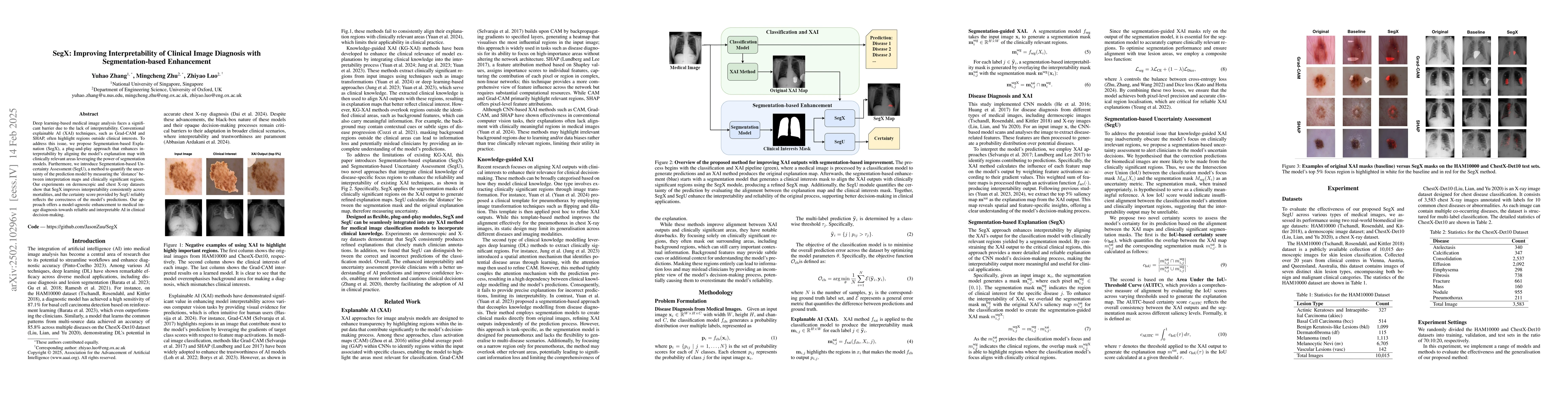Thumbnail for SegX: Improving Interpretability of Clinical Image Diagnosis with
  Segmentation-based Enhancement