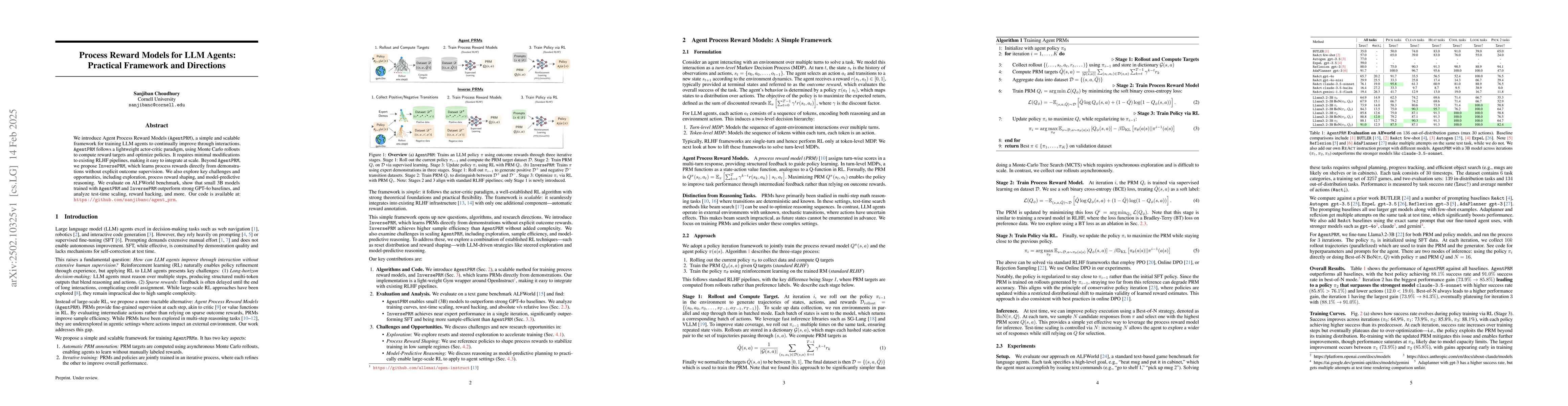 Thumbnail for Process Reward Models for LLM Agents: Practical Framework and Directions
