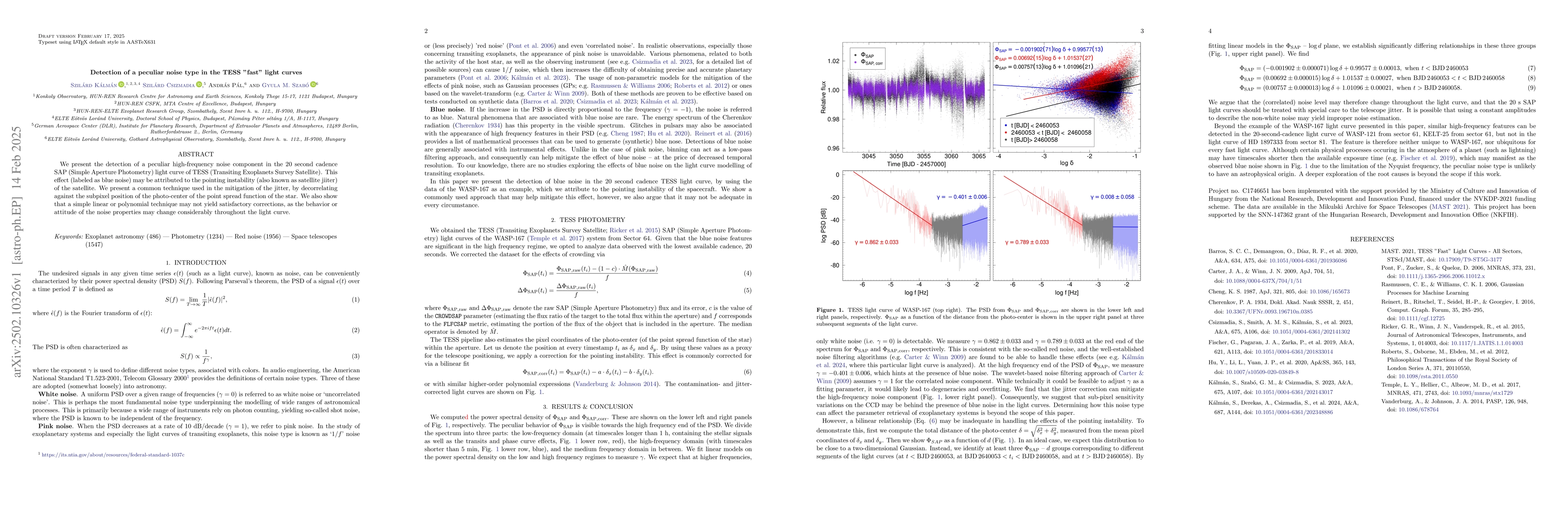 Thumbnail for Detection of a peculiar noise type in the TESS "fast" light curves
