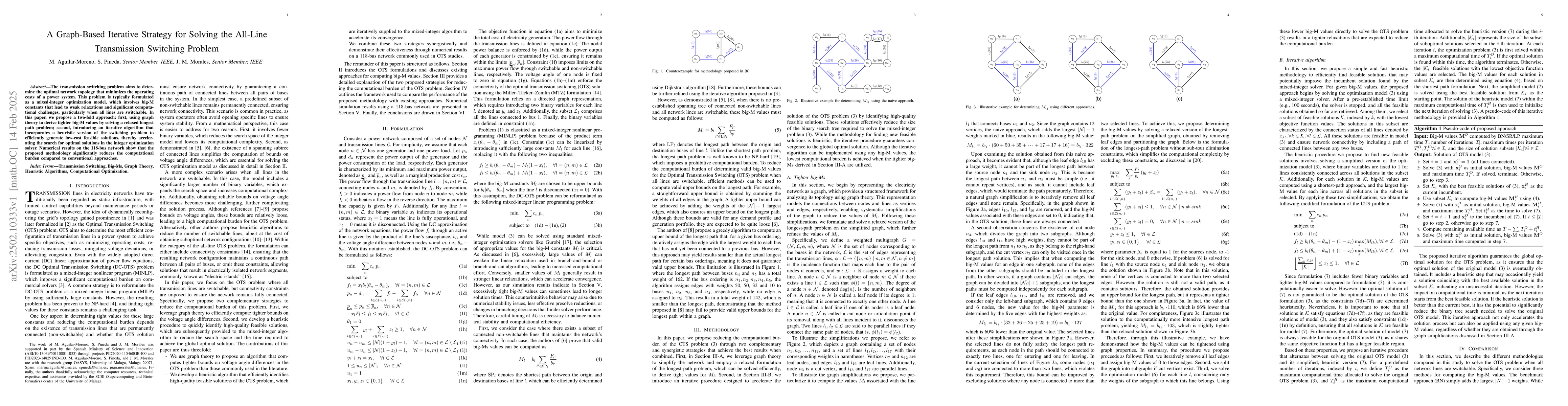 Thumbnail for A Graph-Based Iterative Strategy for Solving the All-Line Transmission
  Switching Problem