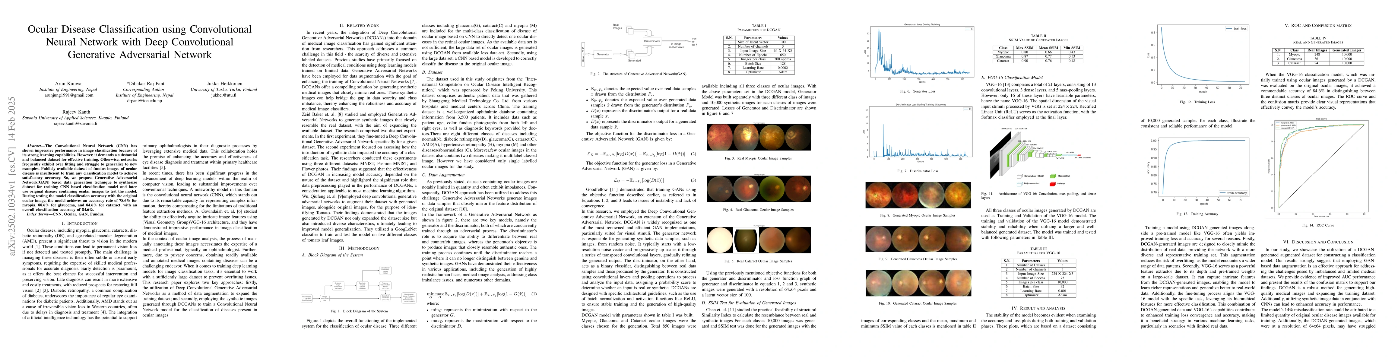 Thumbnail for Ocular Disease Classification Using CNN with Deep Convolutional
  Generative Adversarial Network