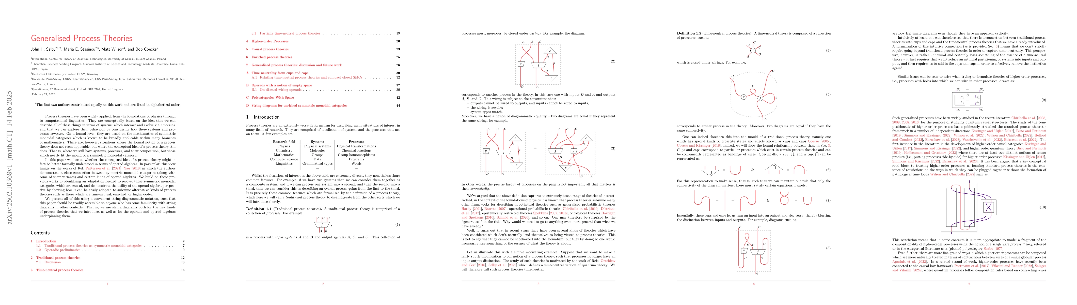 Thumbnail for Generalised Process Theories