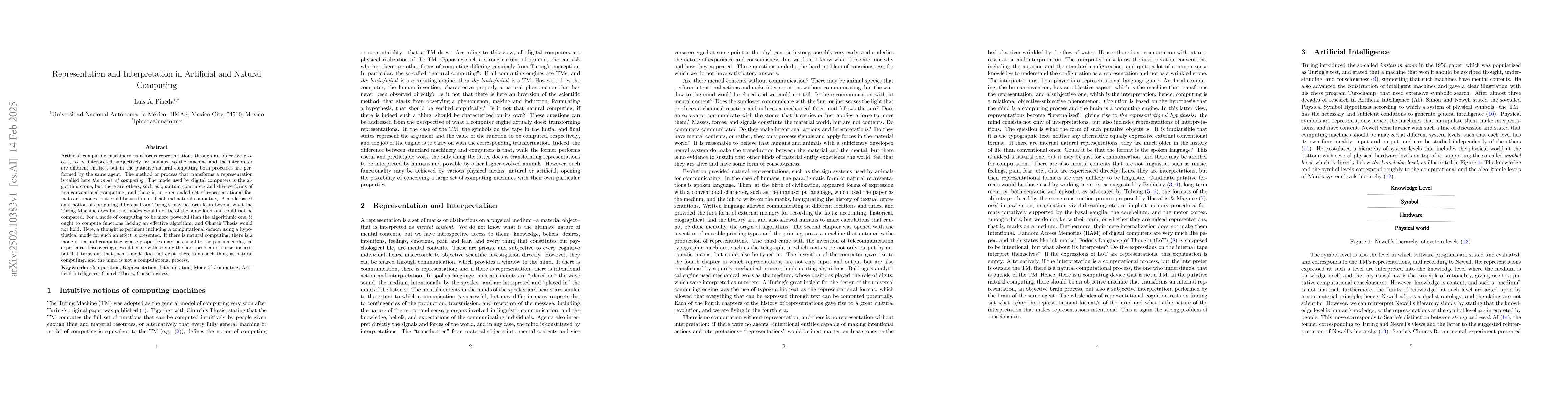 Thumbnail for Representation and Interpretation in Artificial and Natural Computing