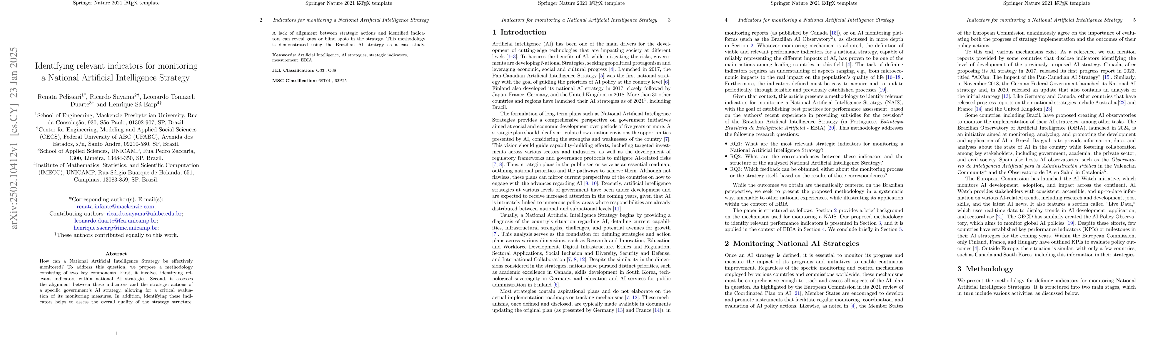 Thumbnail for Identifying relevant indicators for monitoring a National Artificial
  Intelligence Strategy