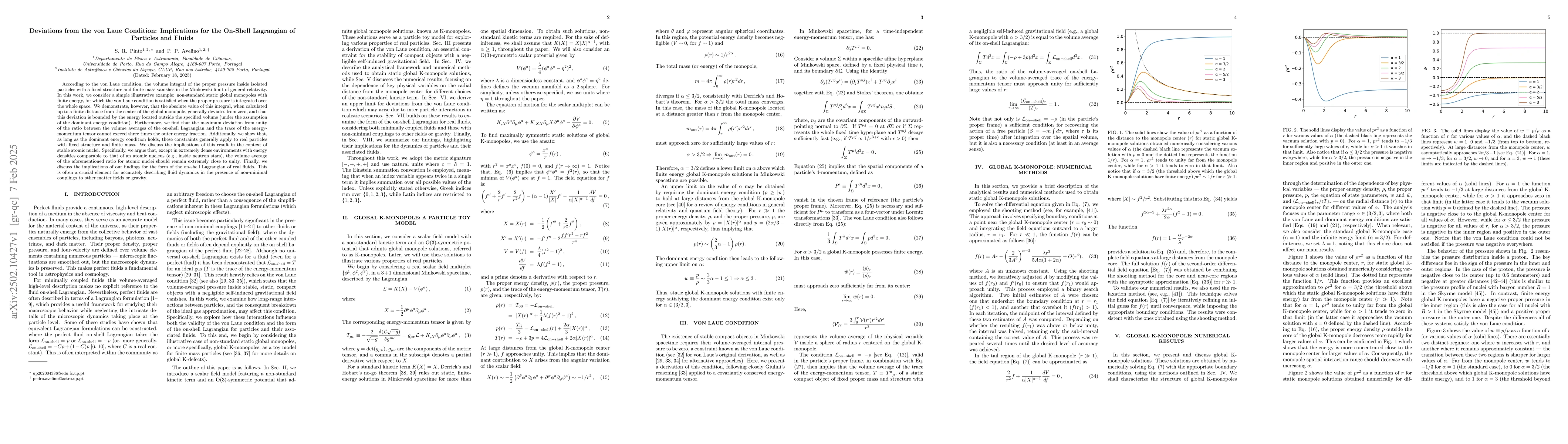 Thumbnail for Deviations from the von Laue Condition: Implications for the On-Shell
  Lagrangian of Particles and Fluids