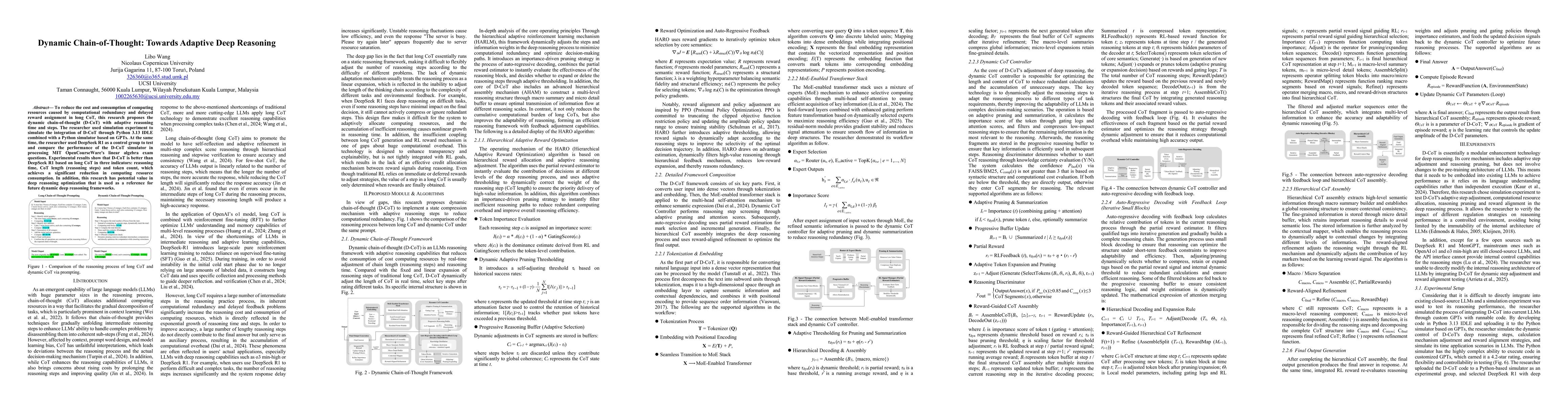 Thumbnail for Dynamic Chain-of-Thought: Towards Adaptive Deep Reasoning