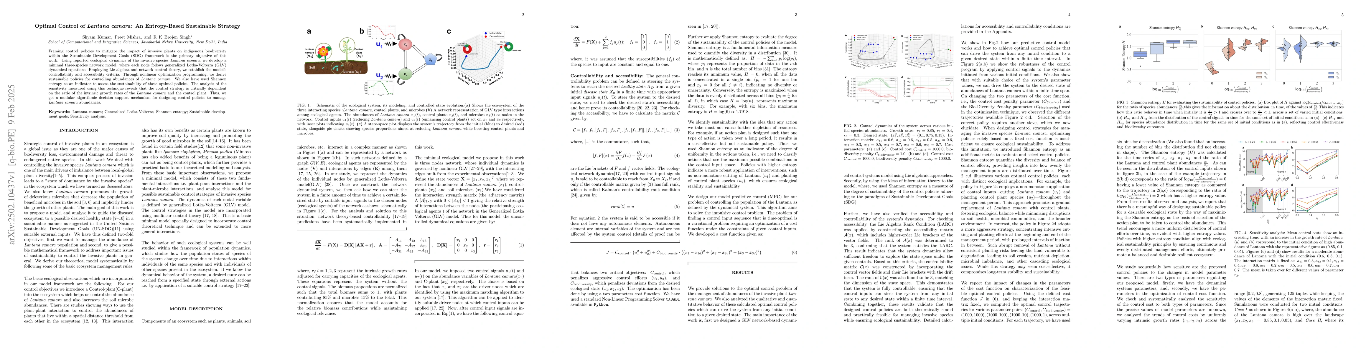 Thumbnail for Optimal Control of Lantana camara: An Entropy-Based Sustainable Strategy