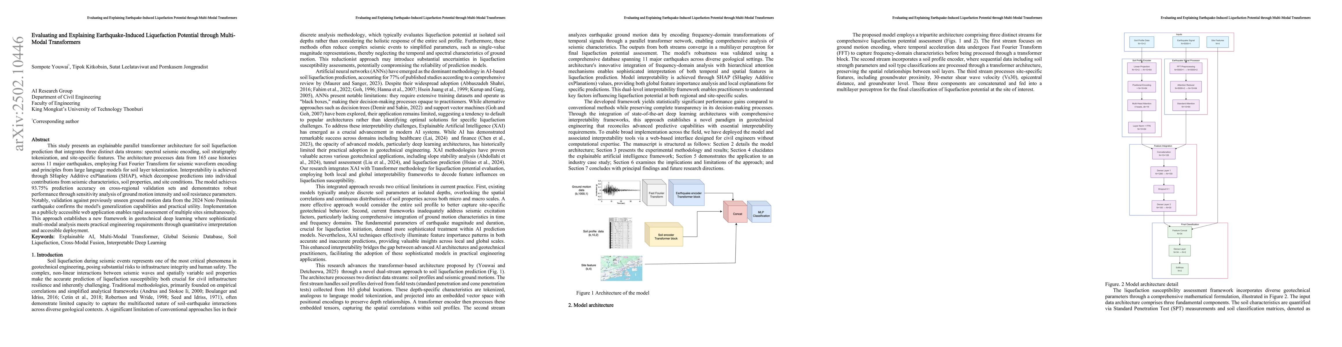 Thumbnail for Evaluating and Explaining Earthquake-Induced Liquefaction Potential
  through Multi-Modal Transformers