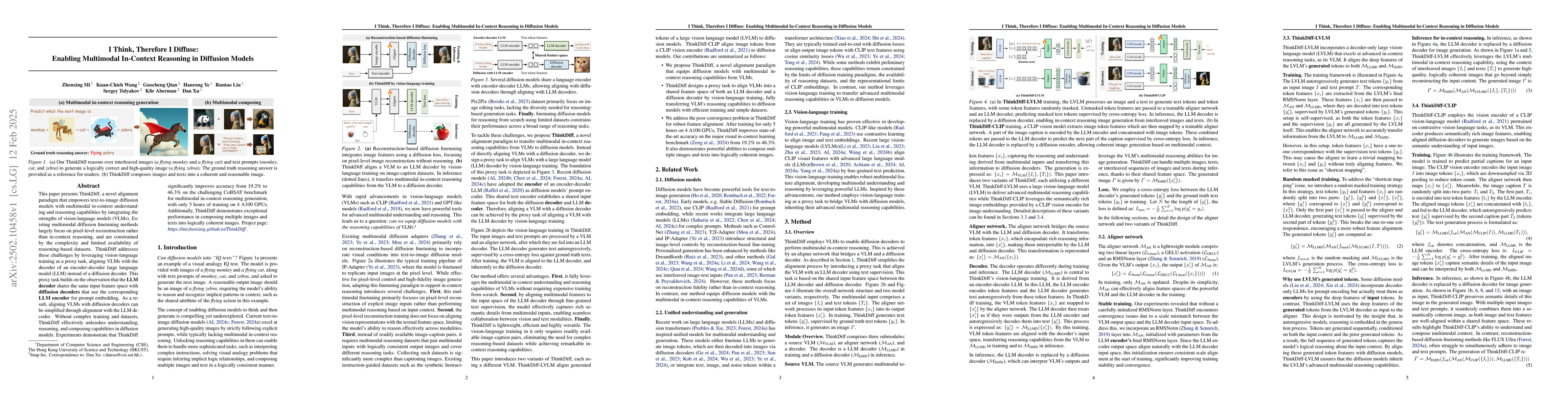 Thumbnail for I Think, Therefore I Diffuse: Enabling Multimodal In-Context Reasoning
  in Diffusion Models