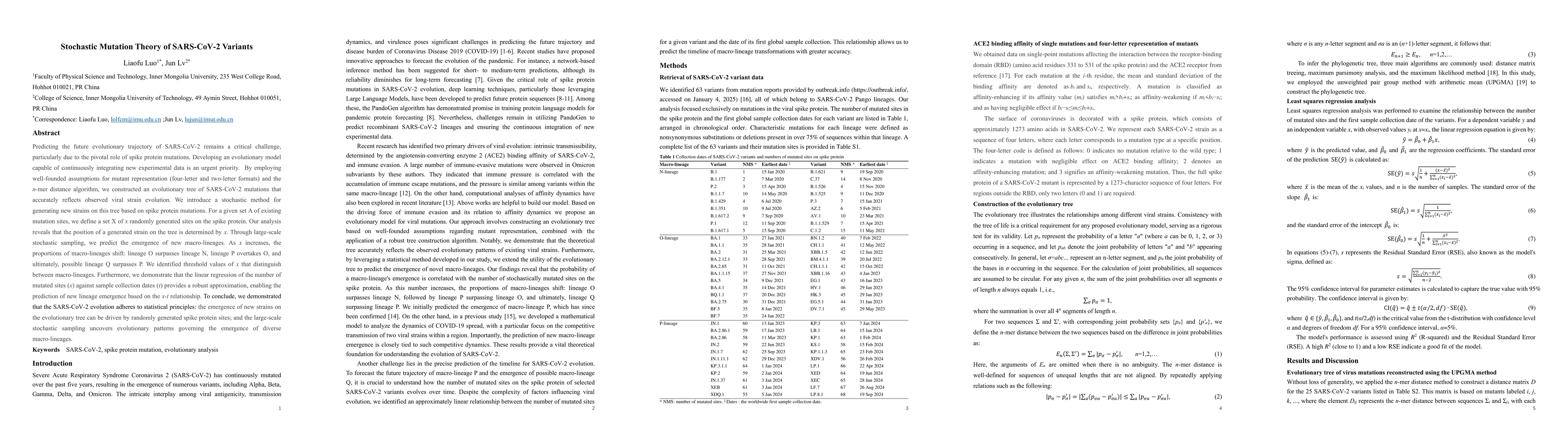 Thumbnail for Stochastic Mutation Theory of SARS-CoV-2 Variants