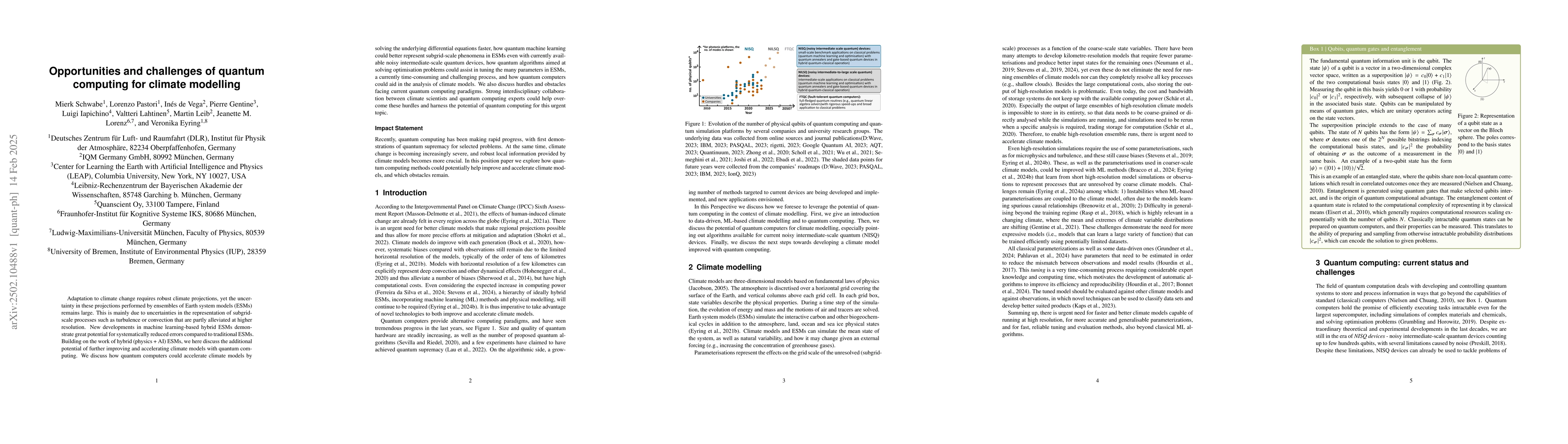 Thumbnail for Opportunities and challenges of quantum computing for climate modelling