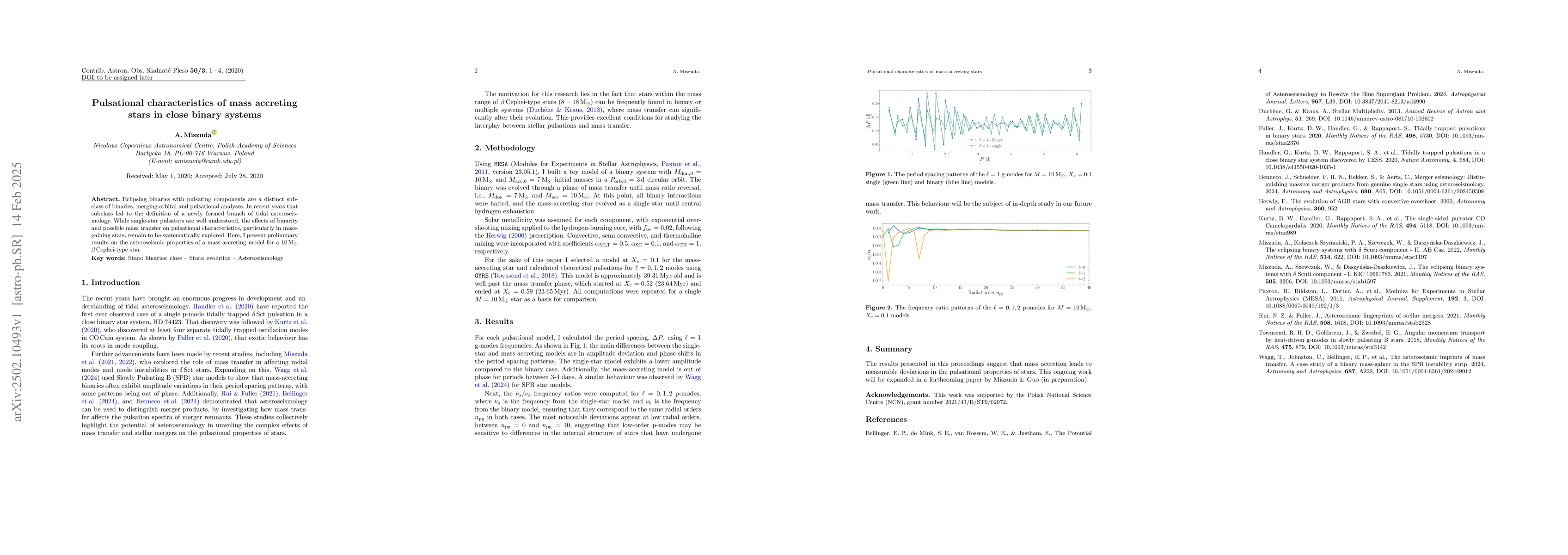 Thumbnail for Pulsational characteristics of mass accreting stars in close binary
  systems