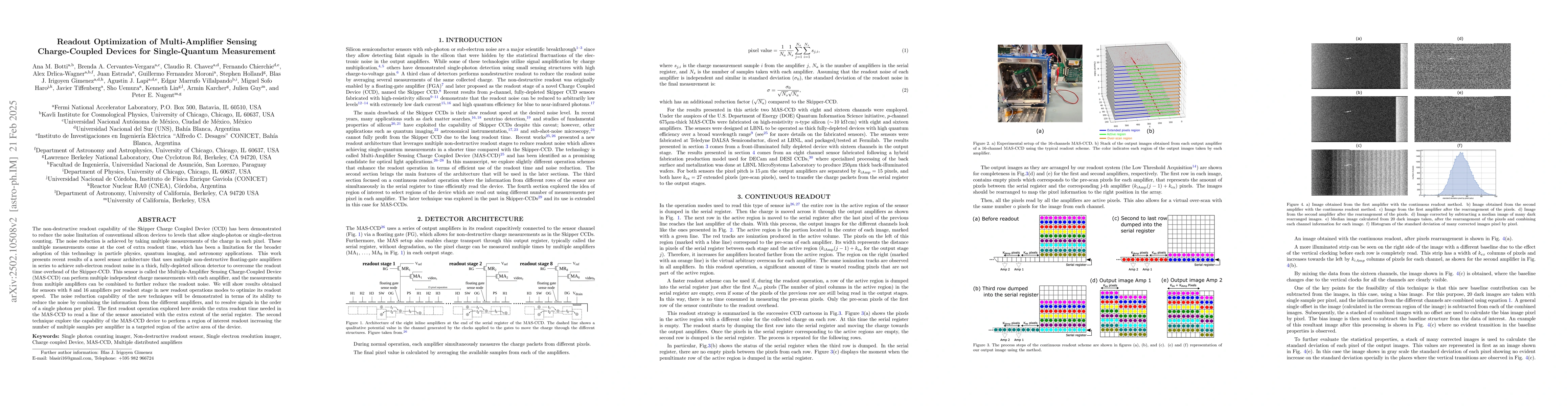 Thumbnail for Readout Optimization of Multi-Amplifier Sensing Charge-Coupled Devices
  for Single-Quantum Measurement