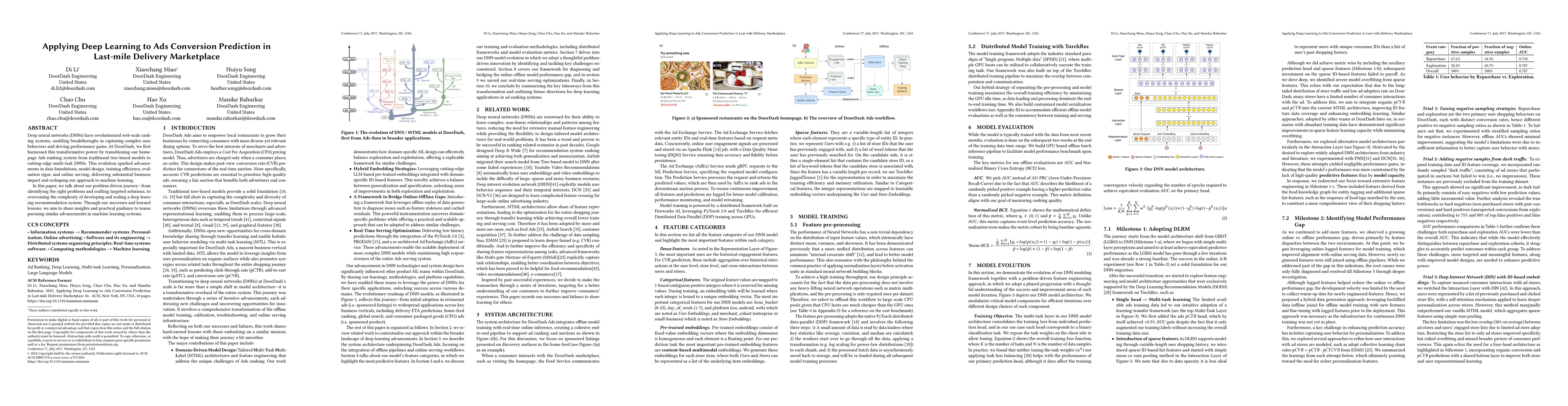 Thumbnail for Applying Deep Learning to Ads Conversion Prediction in Last Mile
  Delivery Marketplace