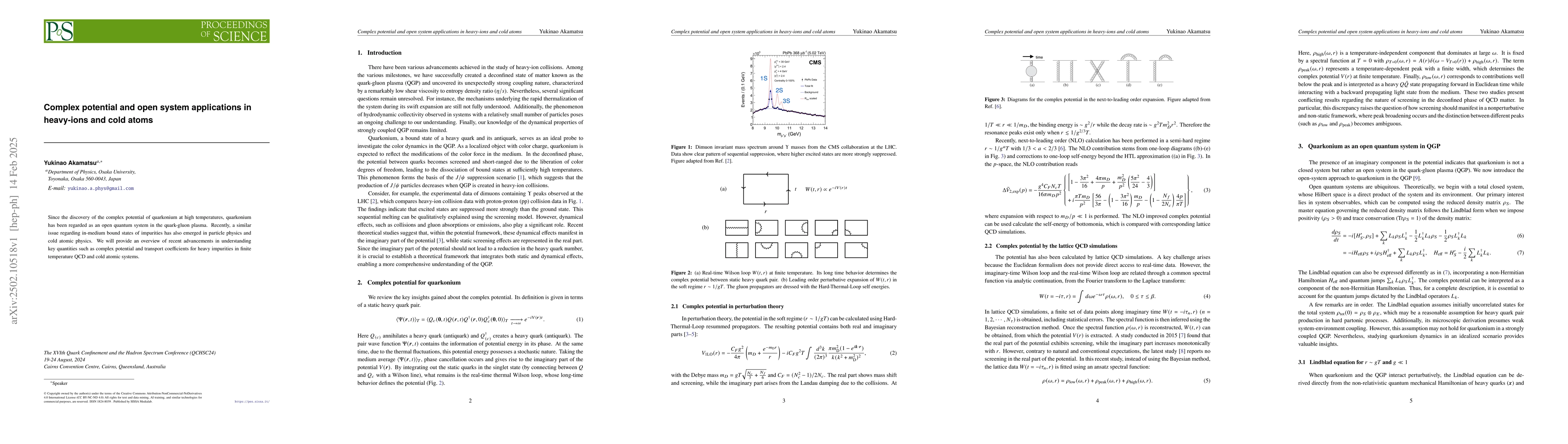 Thumbnail for Complex potential and open system applications in heavy-ions and cold
  atoms