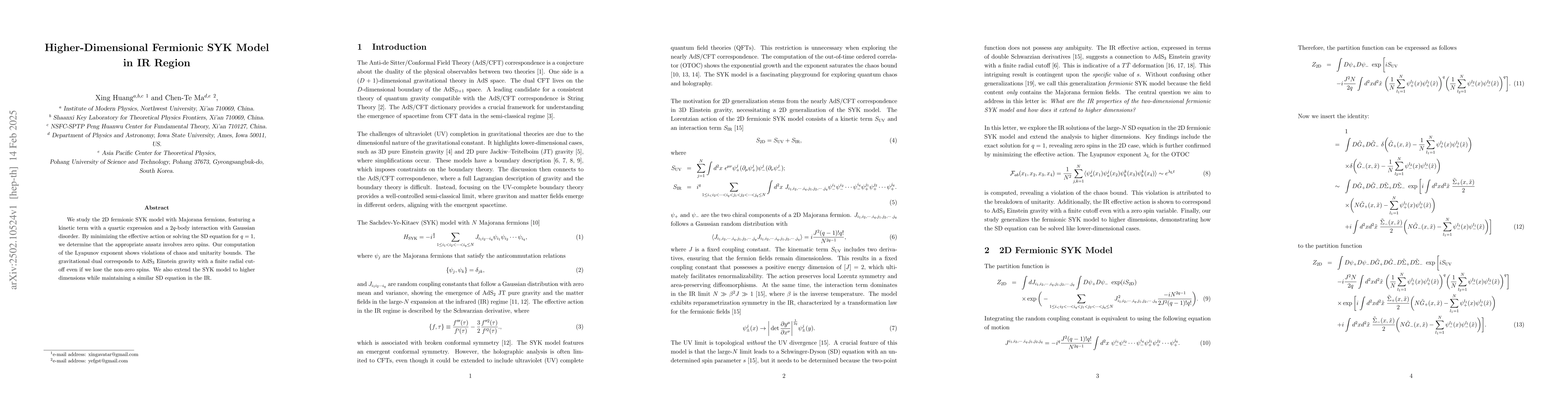 Thumbnail for Higher-Dimensional Fermionic SYK Model in IR Region