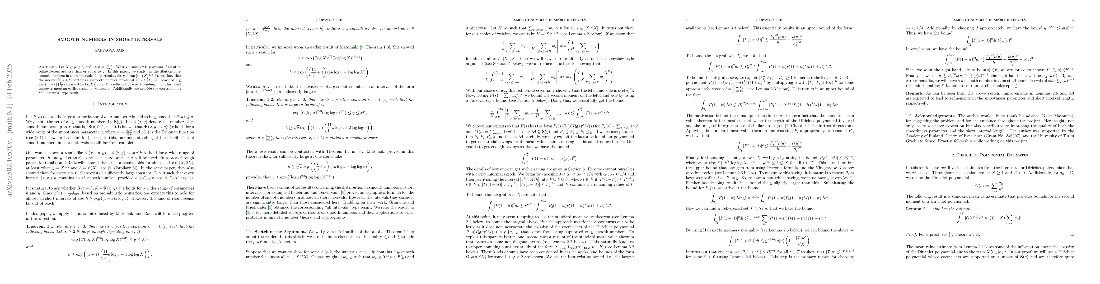 Thumbnail for Smooth Numbers in Short Intervals