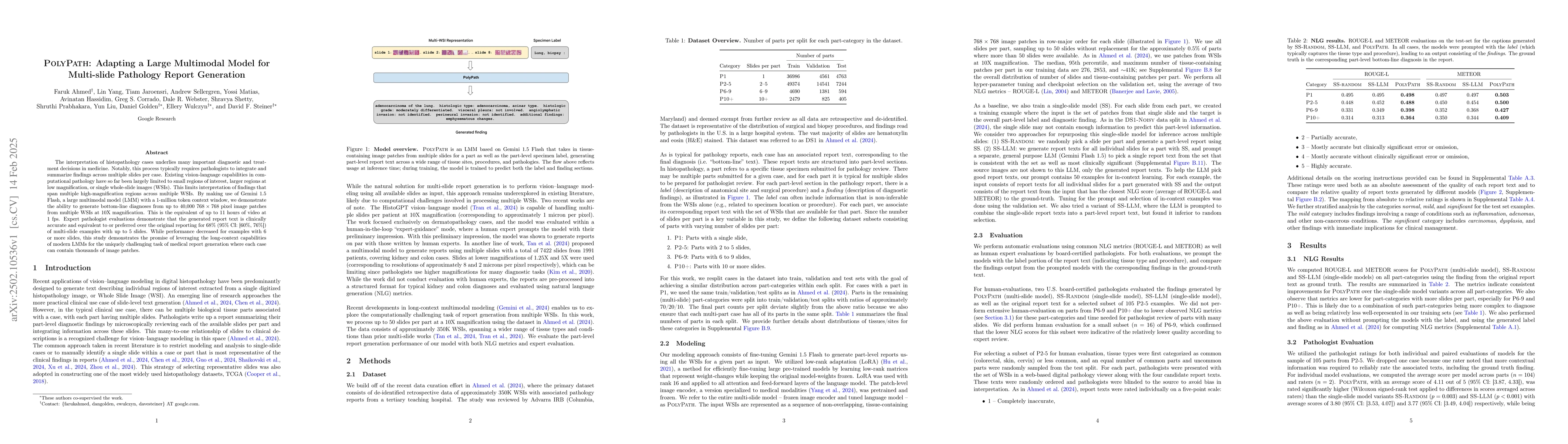Thumbnail for PolyPath: Adapting a Large Multimodal Model for Multi-slide Pathology
  Report Generation