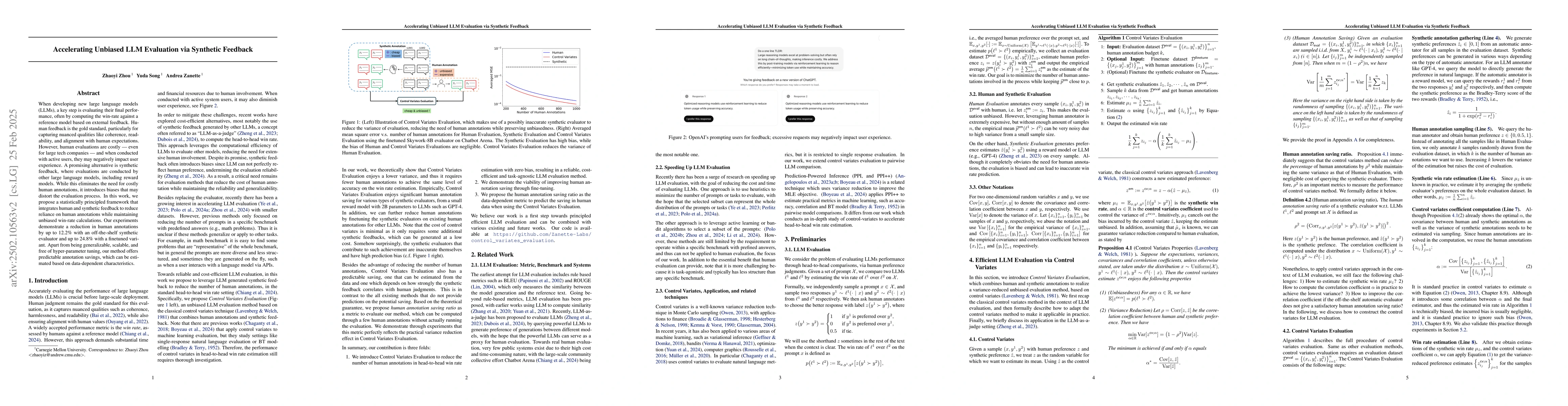 Thumbnail for Accelerating Unbiased LLM Evaluation via Synthetic Feedback