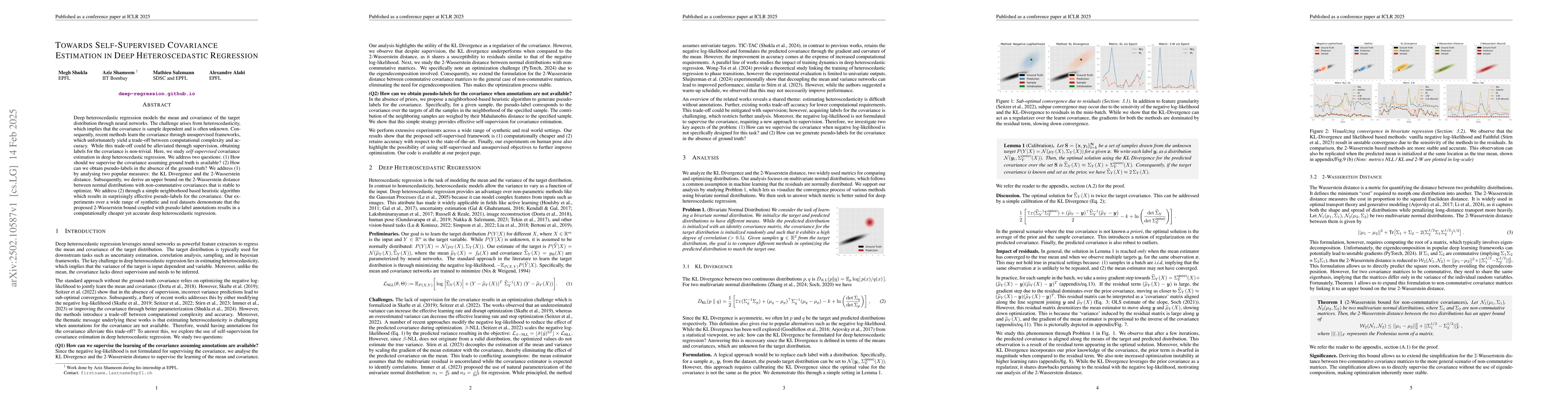 Thumbnail for Towards Self-Supervised Covariance Estimation in Deep Heteroscedastic
  Regression