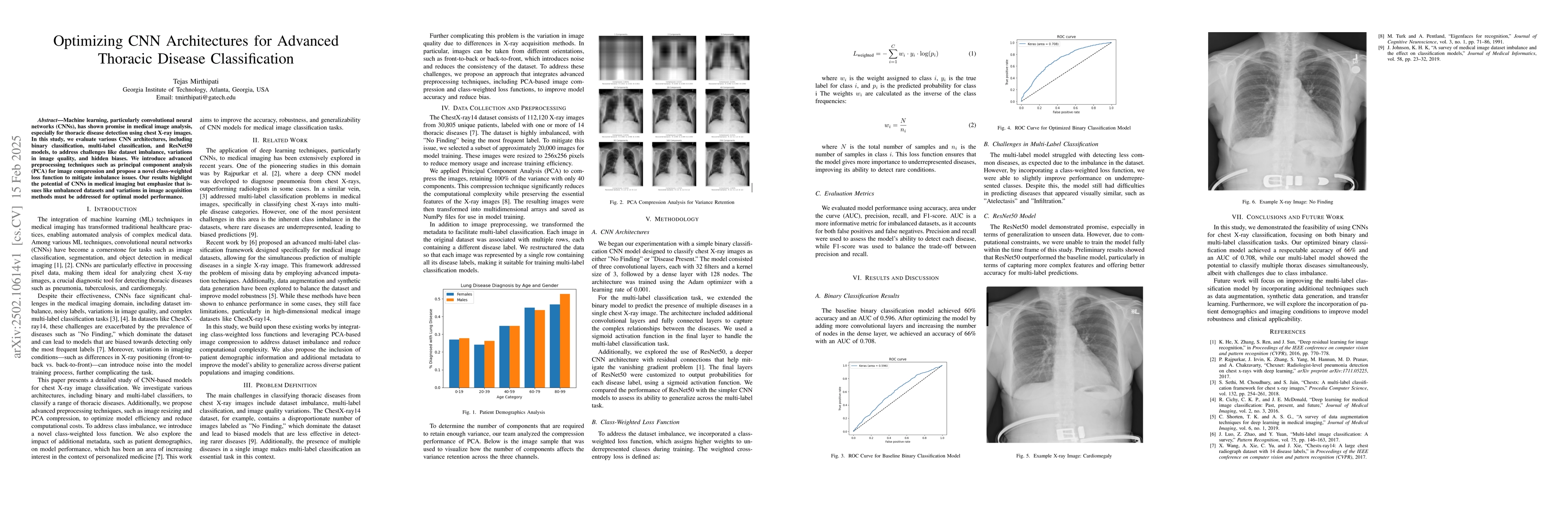 Thumbnail for Optimizing CNN Architectures for Advanced Thoracic Disease
  Classification