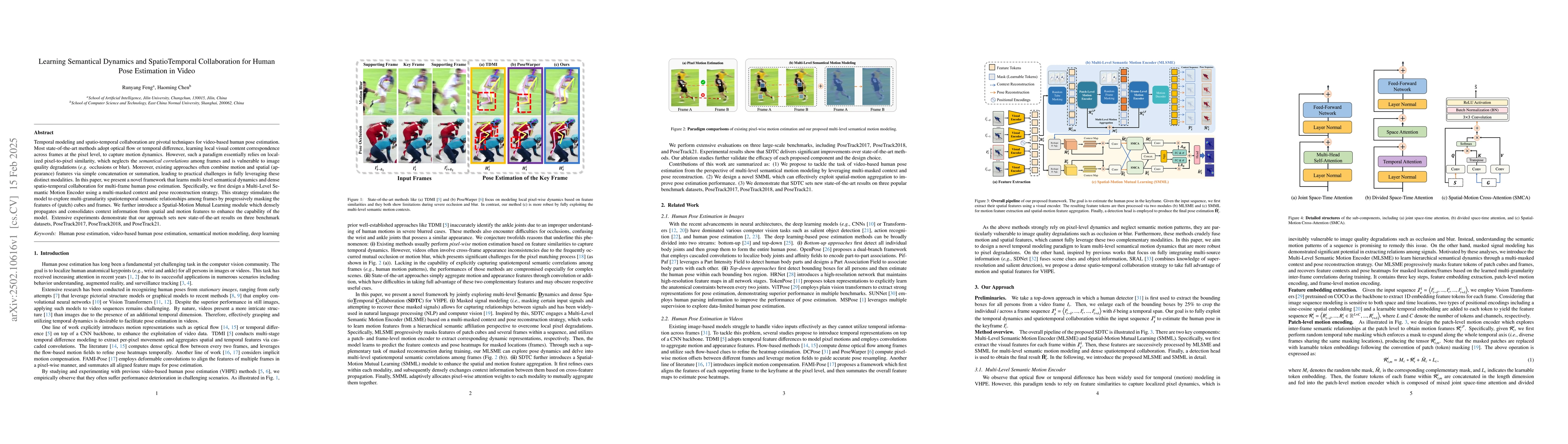 Thumbnail for Learning semantical dynamics and spatiotemporal collaboration for human
  pose estimation in video