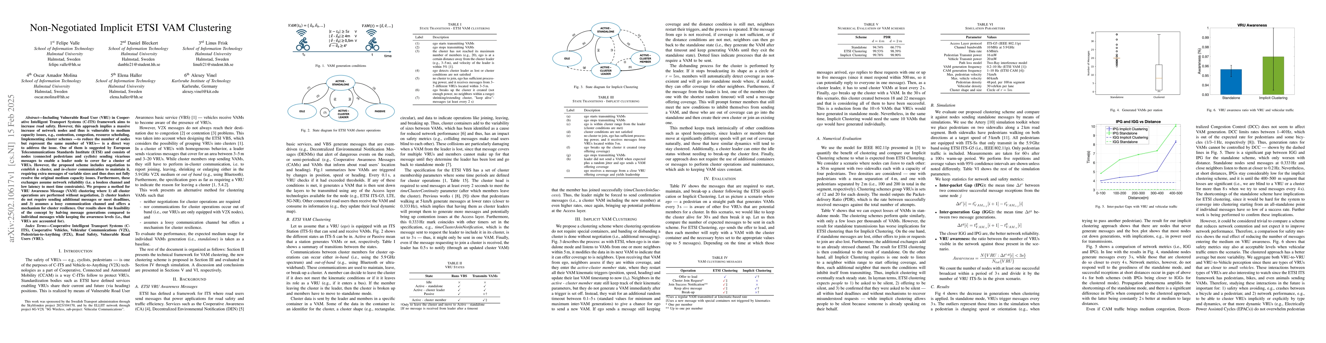 Thumbnail for Non-Negotiated Implicit ETSI VAM Clustering