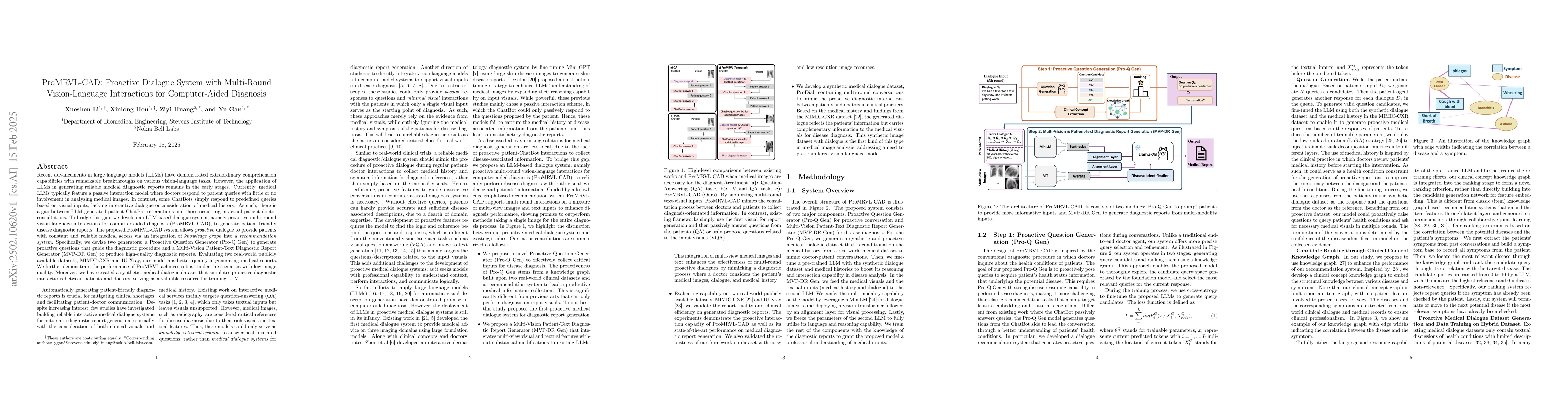 Thumbnail for ProMRVL-CAD: Proactive Dialogue System with Multi-Round Vision-Language
  Interactions for Computer-Aided Diagnosis