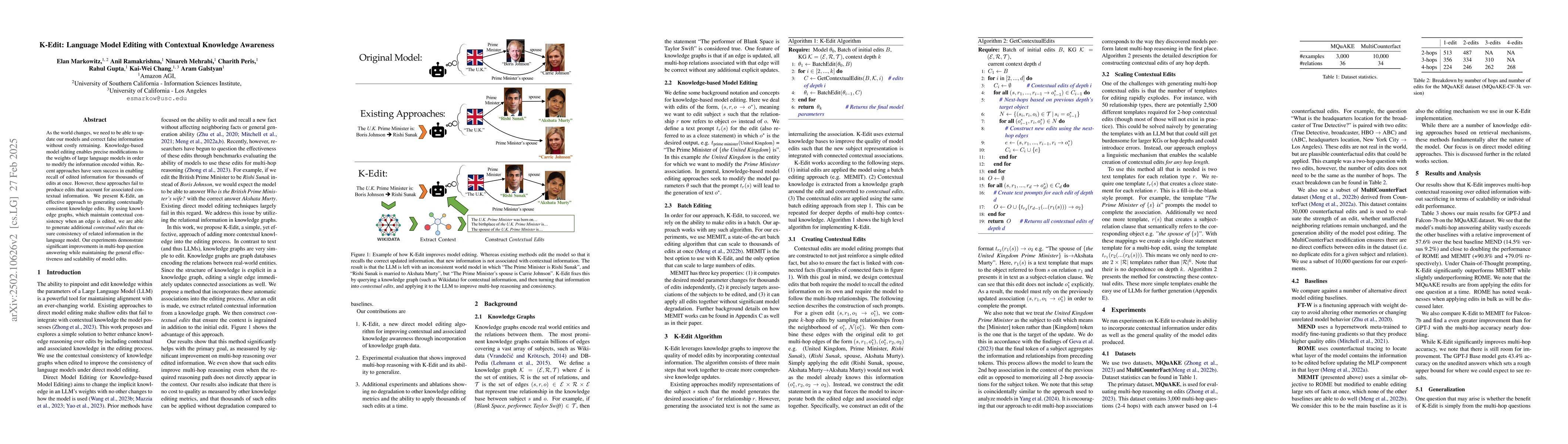 Thumbnail for K-Edit: Language Model Editing with Contextual Knowledge Awareness