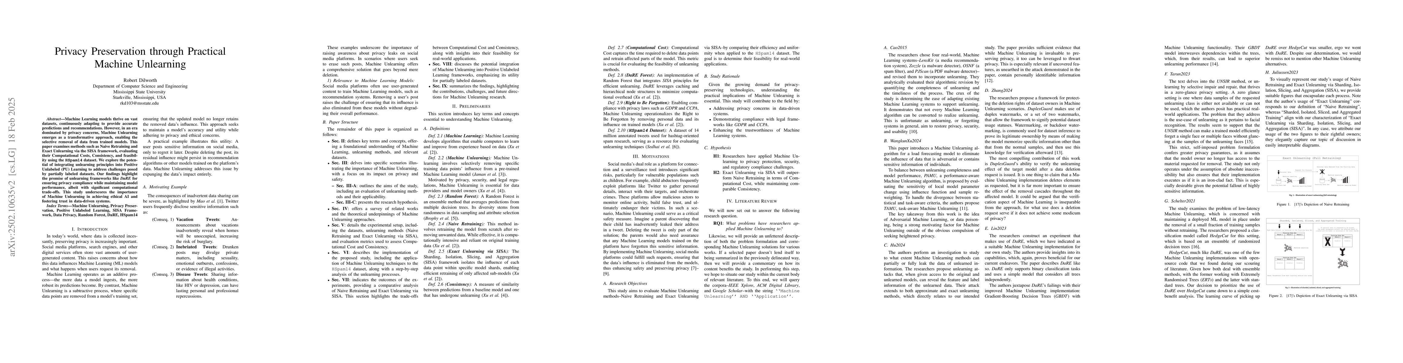 Thumbnail for Privacy Preservation through Practical Machine Unlearning