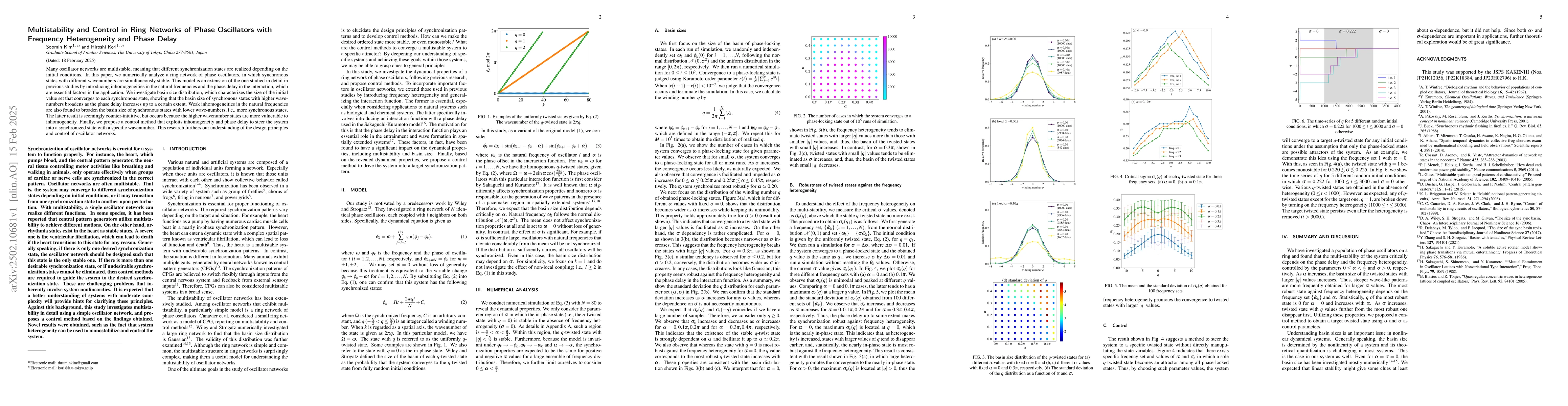 Thumbnail for Multistability and Control in Ring Networks of Phase Oscillators with
  Frequency Heterogeneity and Phase Delay