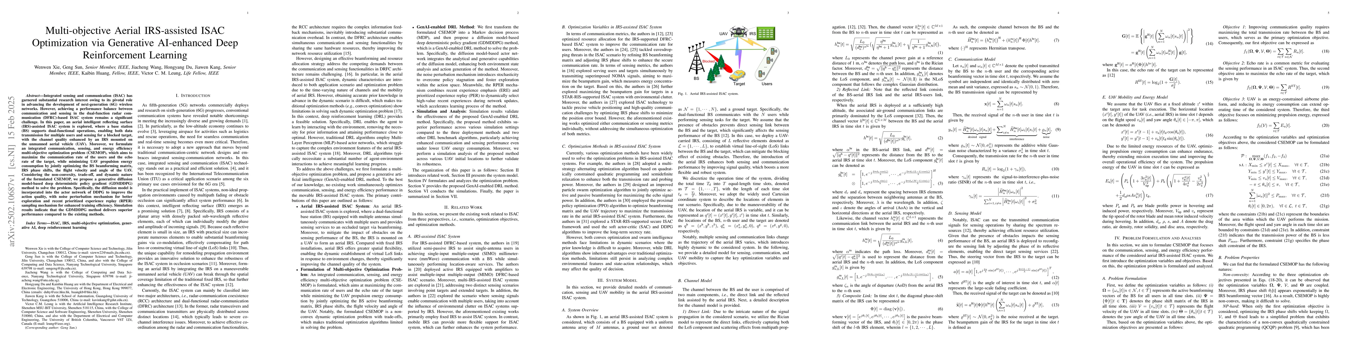 Thumbnail for Multi-objective Aerial IRS-assisted ISAC Optimization via Generative
  AI-enhanced Deep Reinforcement Learning