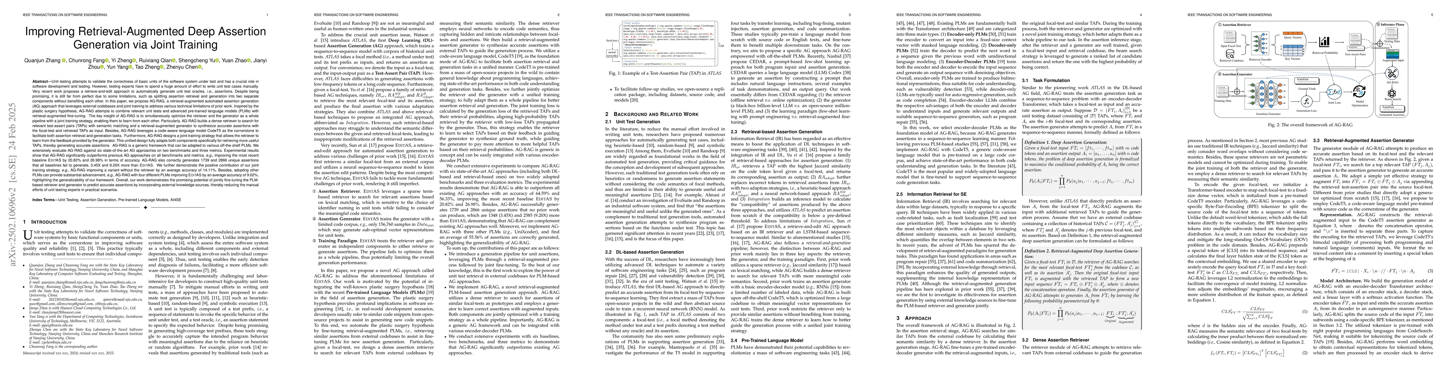 Thumbnail for Improving Retrieval-Augmented Deep Assertion Generation via Joint
  Training