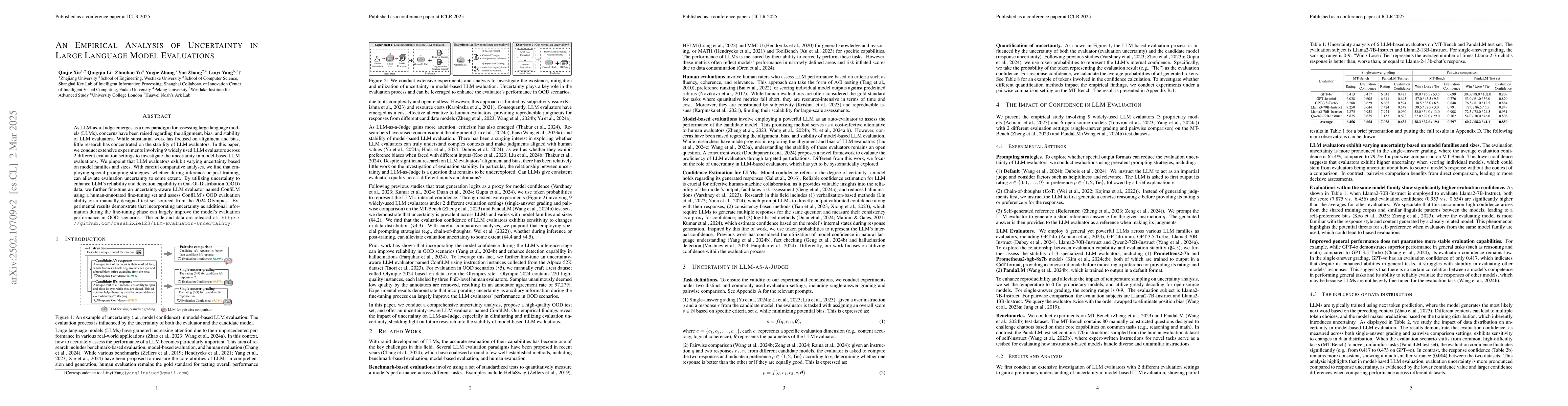 Thumbnail for An Empirical Analysis of Uncertainty in Large Language Model Evaluations