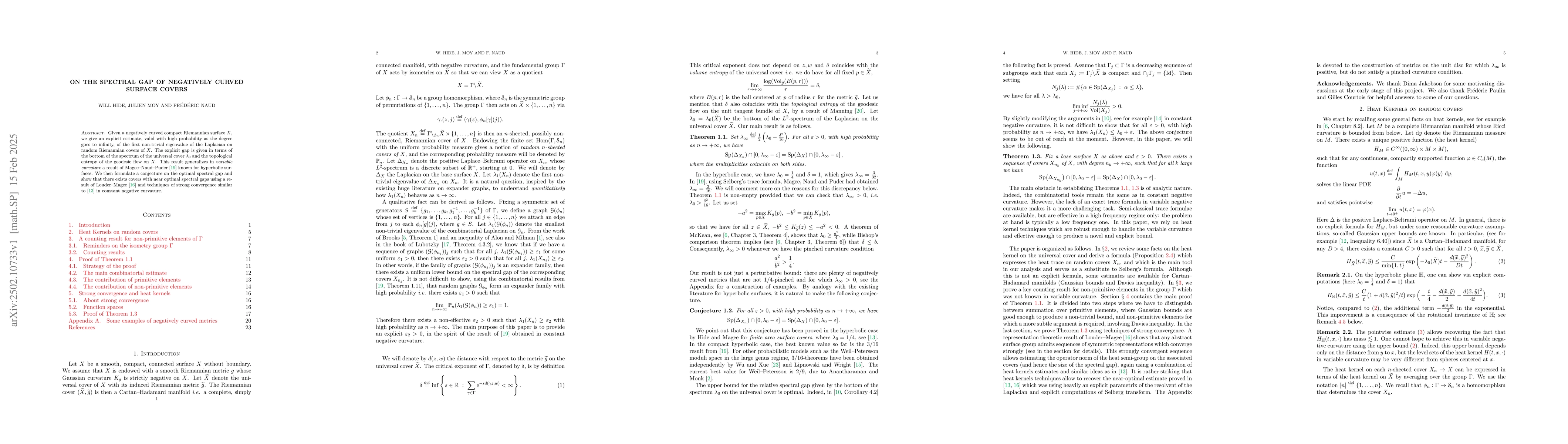 Thumbnail for On the spectral gap of negatively curved covers