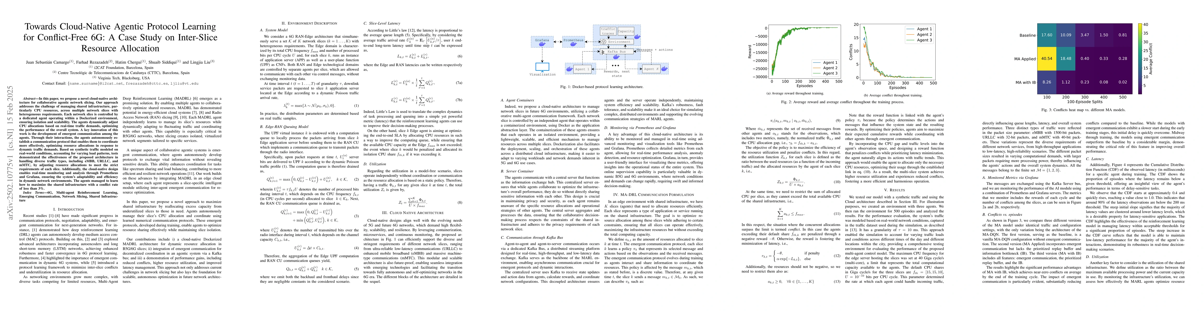 Thumbnail for Towards Cloud-Native Agentic Protocol Learning for Conflict-Free 6G: A
  Case Study on Inter-Slice Resource Allocation